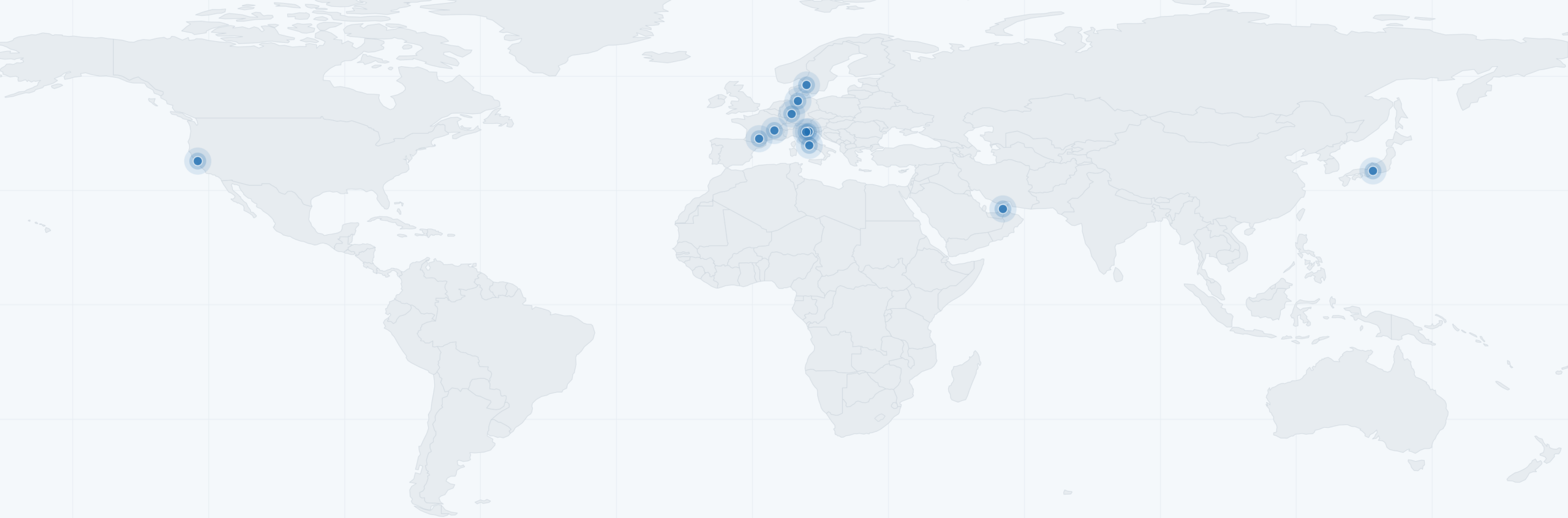 Mappa mondiale delle sedi dei congressi e delle conferenze in cui ha parlato il Dott. Daniele Piccolo